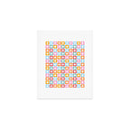 MINI DAISY FLOWER POWER PATTERN in candy PASTELS  Art Print Gallery Image 1