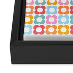 MINI DAISY FLOWER POWER PATTERN in candy PASTELS  Framed Canvas Print Gallery Image 3