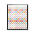 MINI DAISY FLOWER POWER PATTERN in candy PASTELS  Framed Canvas Print Gallery Image 6