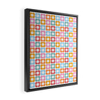 MINI DAISY FLOWER POWER PATTERN in candy PASTELS  Framed Canvas Print Gallery Image 2