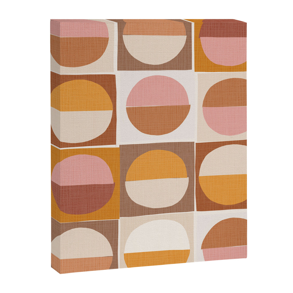 Minimal abstract sun and moon collage Canvas Print Gallery Image 6