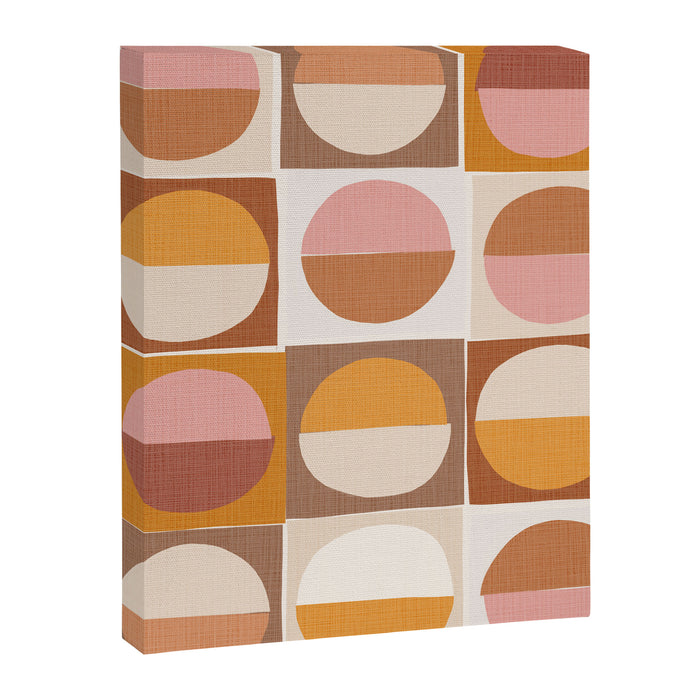 Minimal abstract sun and moon collage Canvas Print Gallery Image 1