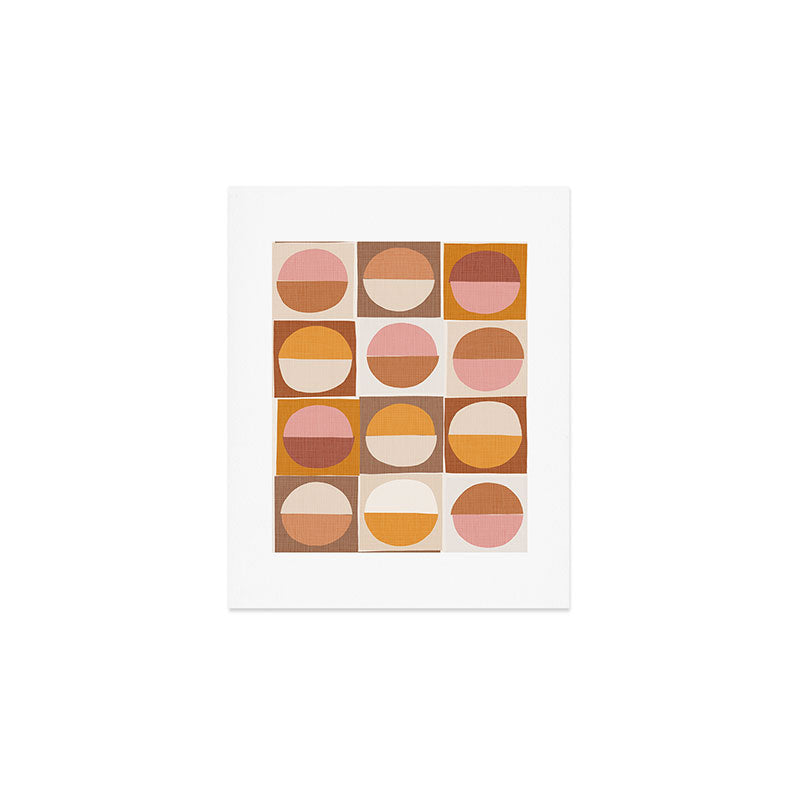 Minimal abstract sun and moon collage Art Print Gallery Image 1