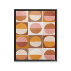 Minimal abstract sun and moon collage Framed Canvas Print Gallery Image 6