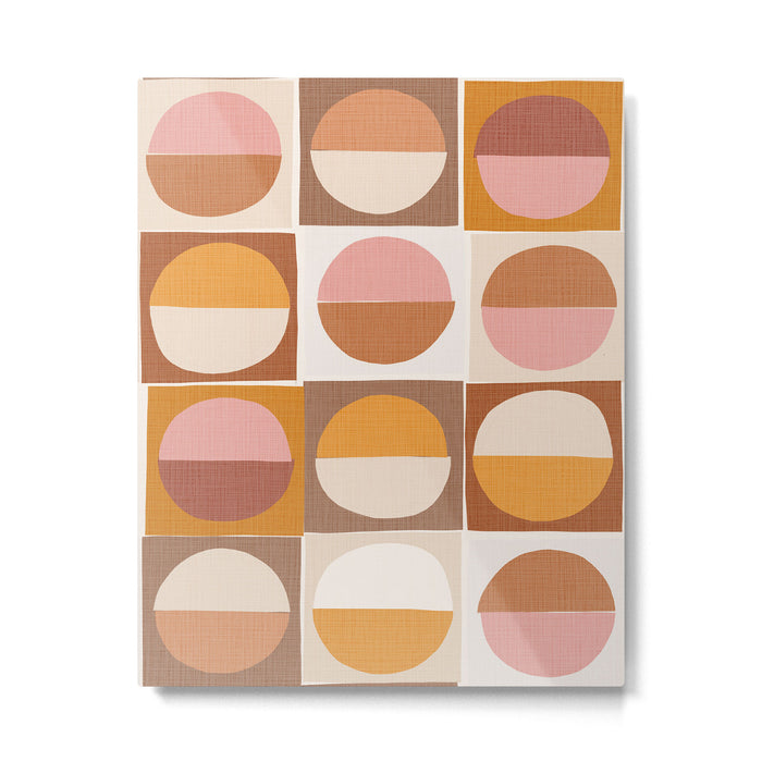 Minimal abstract sun and moon collage Metal Print Gallery Image 1