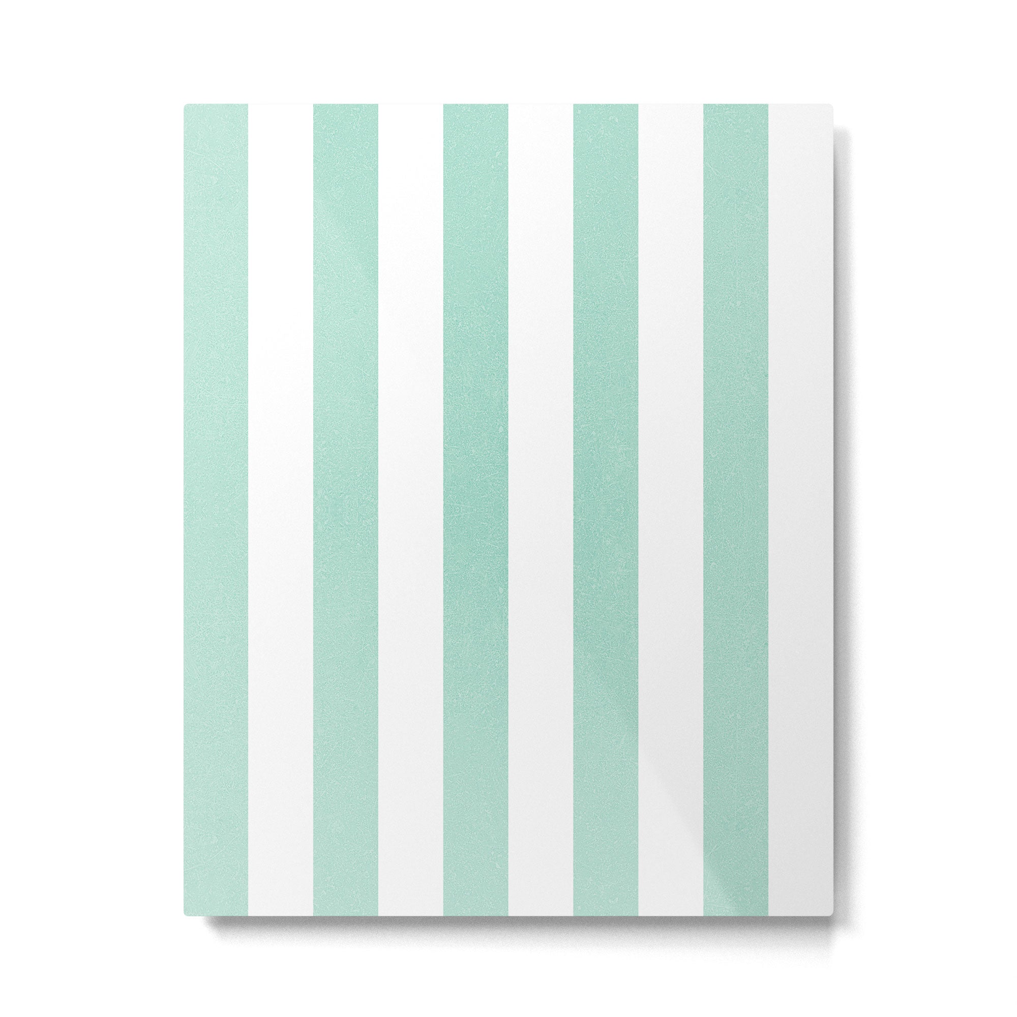 Minimal candy pastel stripes 1. mint and white Metal Print Gallery Image 4