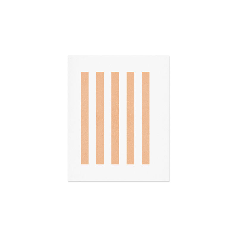 Minimal candy pastel stripes 2. Peach fuzz Art Print Gallery Image 1
