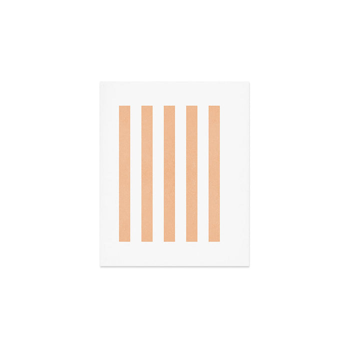 Minimal candy pastel stripes 2. Peach fuzz Art Print Gallery Image 1