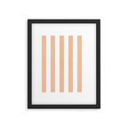 Minimal candy pastel stripes 2. Peach fuzz Framed Art Print Gallery Image 5
