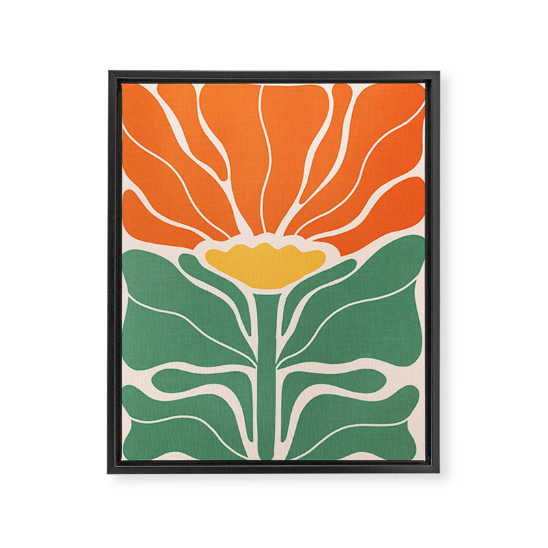 Modern Boho Art Nouveau Floral 1.1 Framed Canvas Print Gallery Image 6