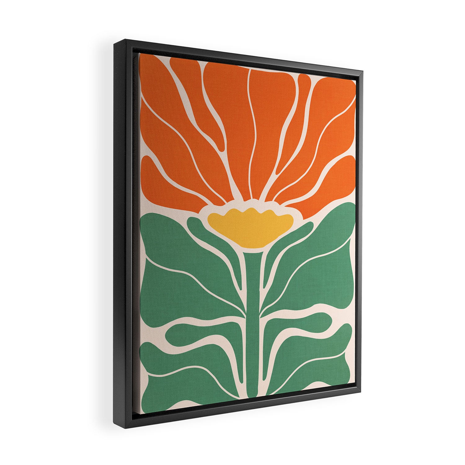 Modern Boho Art Nouveau Floral 1.1 Framed Canvas Print Gallery Image 2