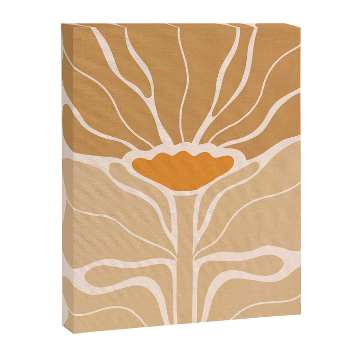 Modern Boho Art Nouveau Floral 2.1 Neutral Sand Canvas Print Gallery Image 1