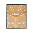 Modern Boho Art Nouveau Floral 2.1 Neutral Sand Framed Canvas Print Gallery Image 6