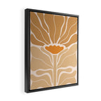 Modern Boho Art Nouveau Floral 2.1 Neutral Sand Framed Canvas Print Gallery Image 2