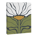 Modern Boho Art Nouveau Floral 3.1 ochre green grey Canvas Print Gallery Image 3