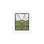 Modern Boho Art Nouveau Floral 3.1 ochre green grey Art Print Gallery Image 1
