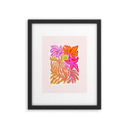 Painterly Nouveau bloom - imperfect bold textured floral art Framed Art Print Gallery Image 5