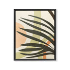 Palm leaf with sun and rainbow nº2 Framed Canvas Print Gallery Image 6