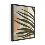 Palm leaf with sun and rainbow nº2 Framed Canvas Print Gallery Image 2