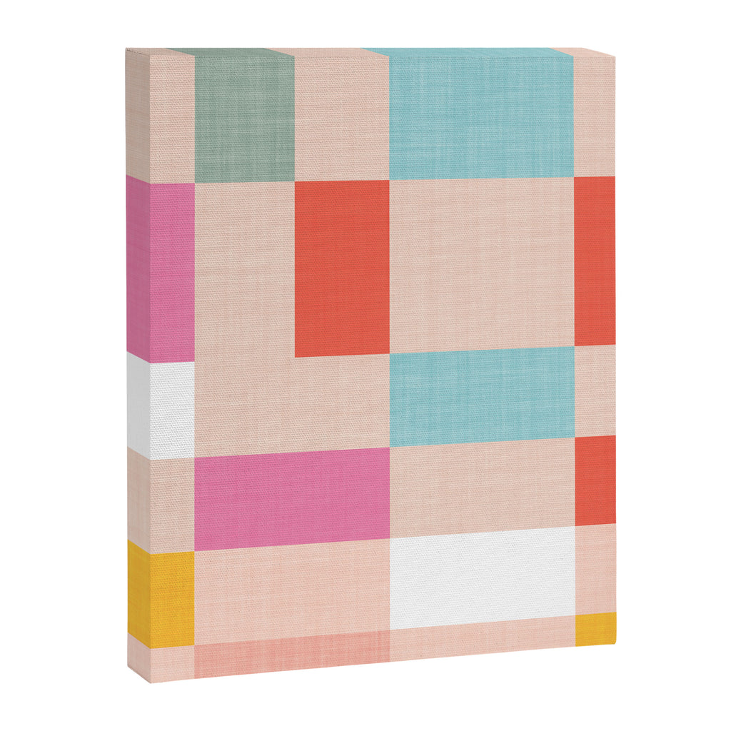 Playful Check Summer Plaid Pattern Canvas Print Gallery Image 8