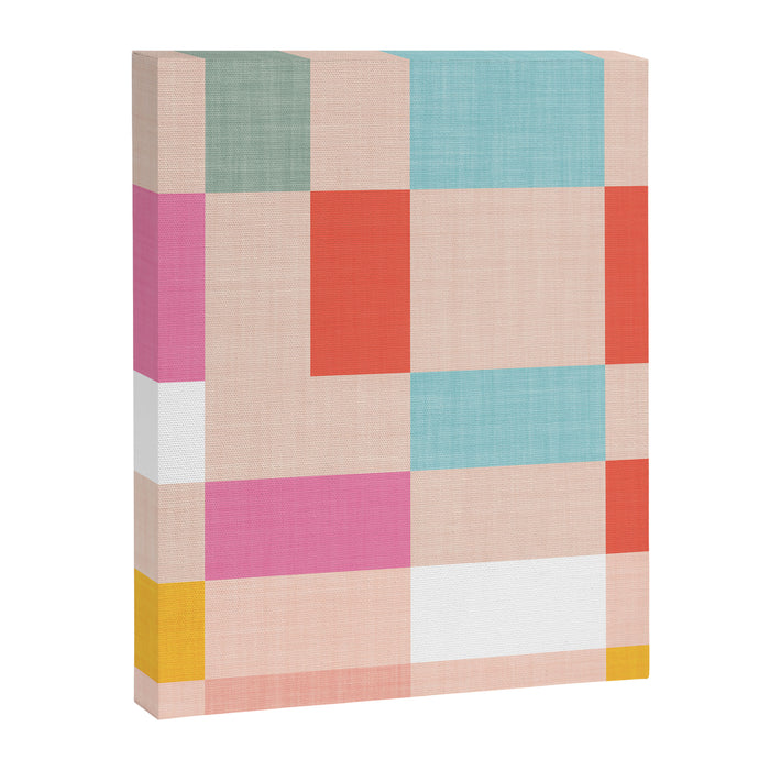 Playful Check Summer Plaid Pattern Canvas Print Gallery Image 1