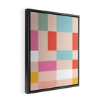 Playful Check Summer Plaid Pattern Framed Canvas Print Gallery Image 2
