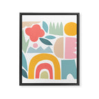 Playful Nature and Rainbow Collage Nº4 Framed Canvas Print Gallery Image 8