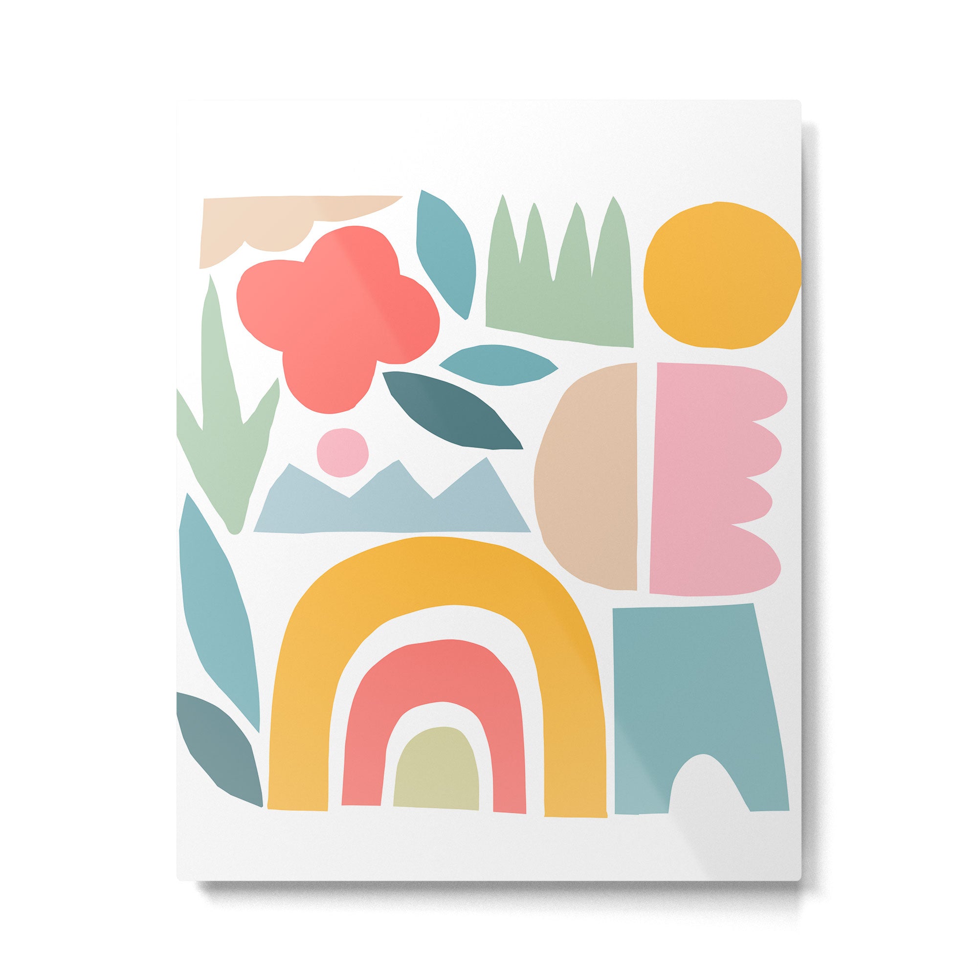 Playful Nature and Rainbow Collage Nº4 Metal Print Gallery Image 6