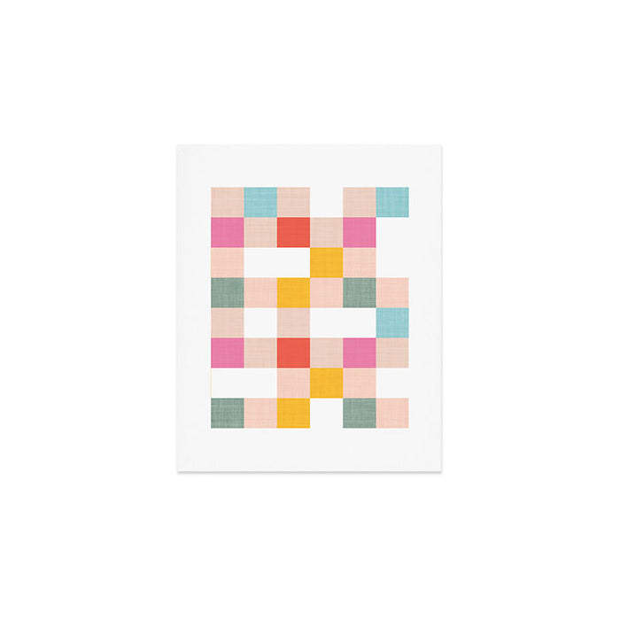 Playful Summer Gingham Check pattern Art Print Gallery Image 1