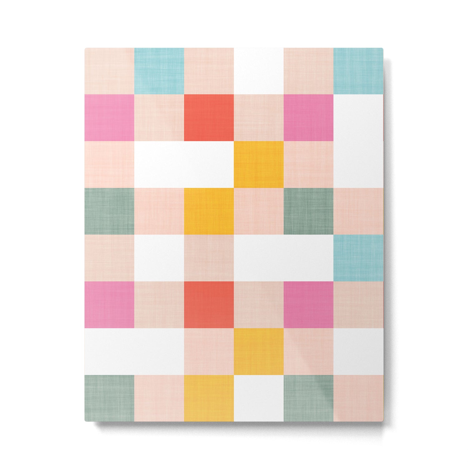 Playful Summer Gingham Check pattern Metal Print Gallery Image 6