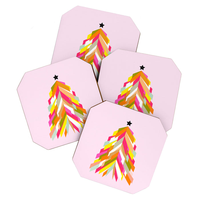 Rainbow Christmas Tree Coaster Gallery Image 1
