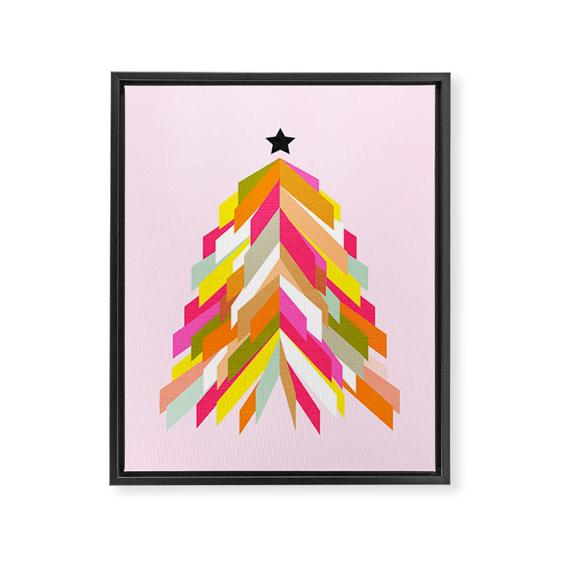 Rainbow Christmas Tree Framed Canvas Print Gallery Image 6