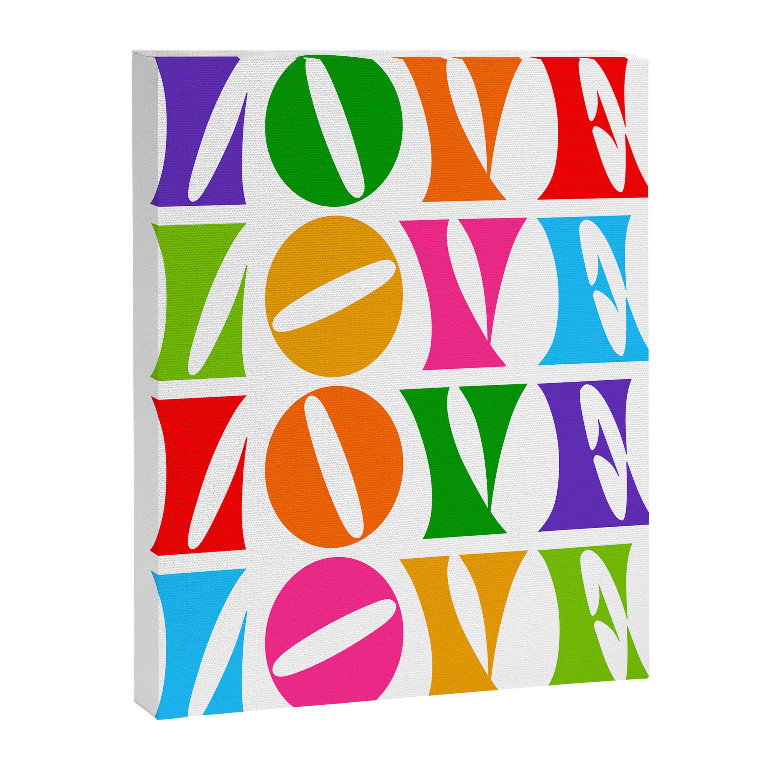 Rainbow LOVE - Groovy Repeat! Canvas Print Gallery Image 6