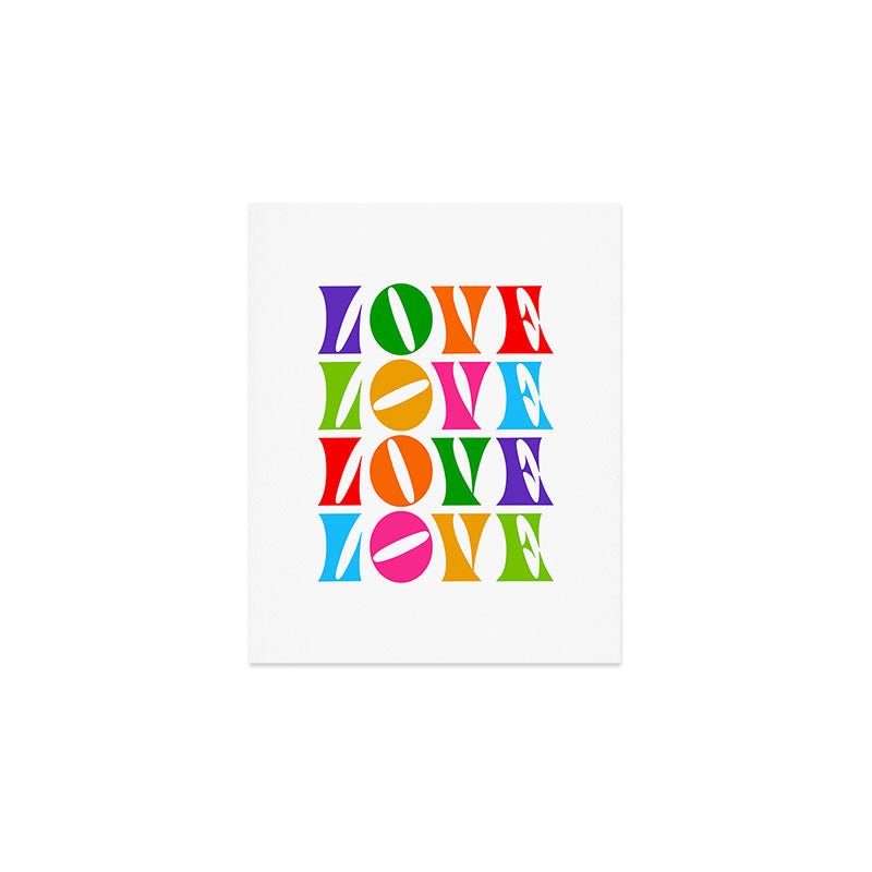Rainbow LOVE - Groovy Repeat! Art Print Gallery Image 1