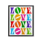 Rainbow LOVE - Groovy Repeat! Framed Canvas Print Gallery Image 6