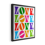 Rainbow LOVE - Groovy Repeat! Framed Canvas Print Gallery Image 2
