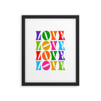 Rainbow LOVE - Groovy Repeat! Framed Art Print Gallery Image 5
