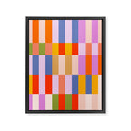 Retro Colourful Bauhaus Pattern Framed Canvas Print Gallery Image 3