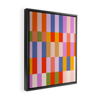 Retro Colourful Bauhaus Pattern Framed Canvas Print Gallery Image 2