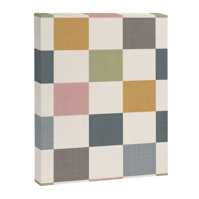 Retro Country Earthy Chequered board Canvas Print Gallery Image 1