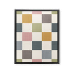 Retro Country Earthy Chequered board Framed Canvas Print Gallery Image 8