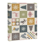 Retro Ditsy Holiday Icon Chequered Pattern - Earthy country style  Canvas Print Gallery Image 8