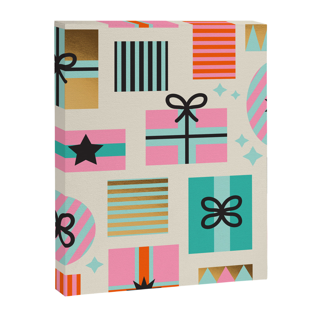Retro Geometric Christmas gift Pattern 2 Canvas Print Gallery Image 8