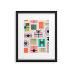 Retro Geometric Christmas gift Pattern 2 Framed Art Print Gallery Image 6