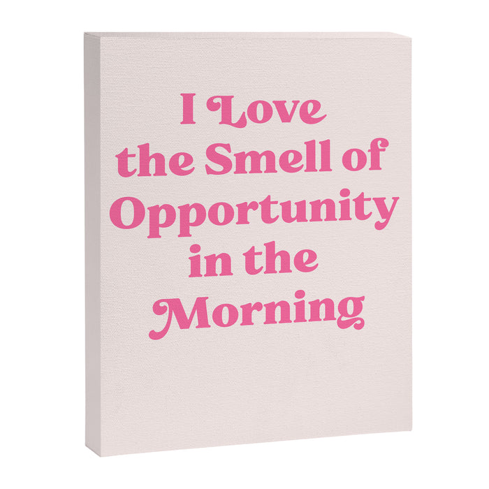 Retro Morning Quote Nº1  pink Canvas Print Gallery Image 1