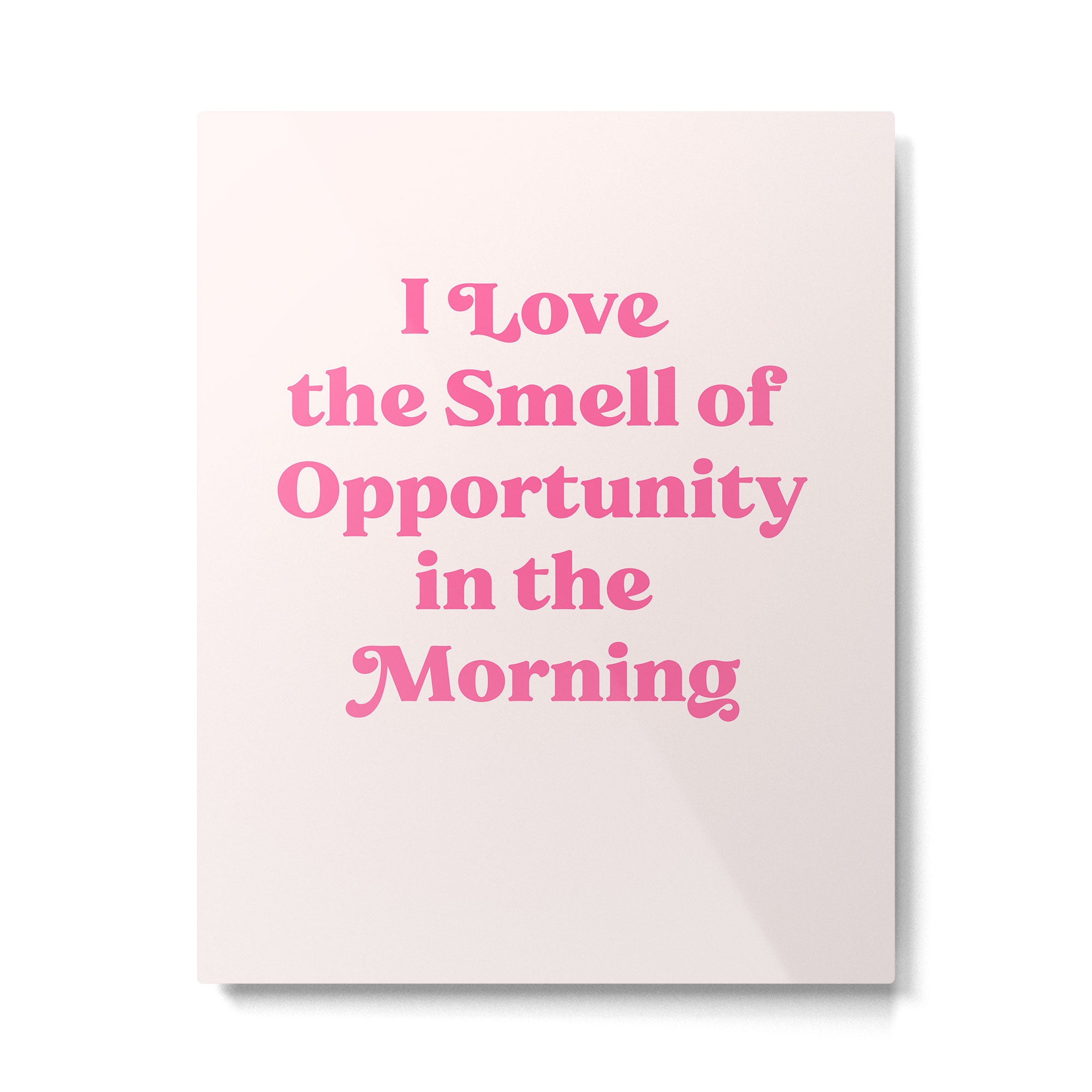 Retro Morning Quote Nº1  pink Metal Print Gallery Image 6