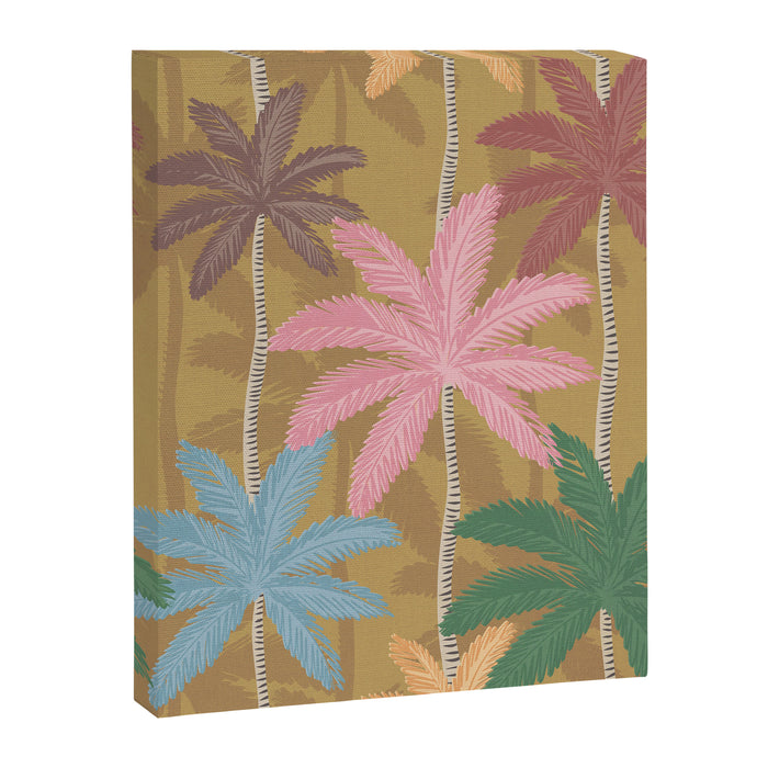 Retro Palm Springs Chic Botanicals - Golden Ochre Canvas Print Gallery Image 1