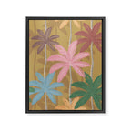 Retro Palm Springs Chic Botanicals - Golden Ochre Framed Canvas Print Gallery Image 6