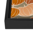 Retro Pumpkin cosy Fall Pattern  Framed Canvas Print Gallery Image 3