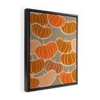 Retro Pumpkin cosy Fall Pattern  Framed Canvas Print Gallery Image 2